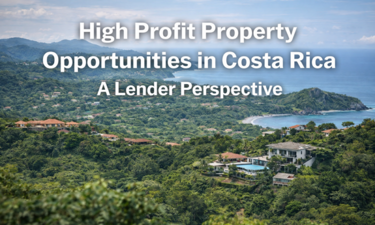 Elevated coastal hillside residential community in Costa Rica with ocean view