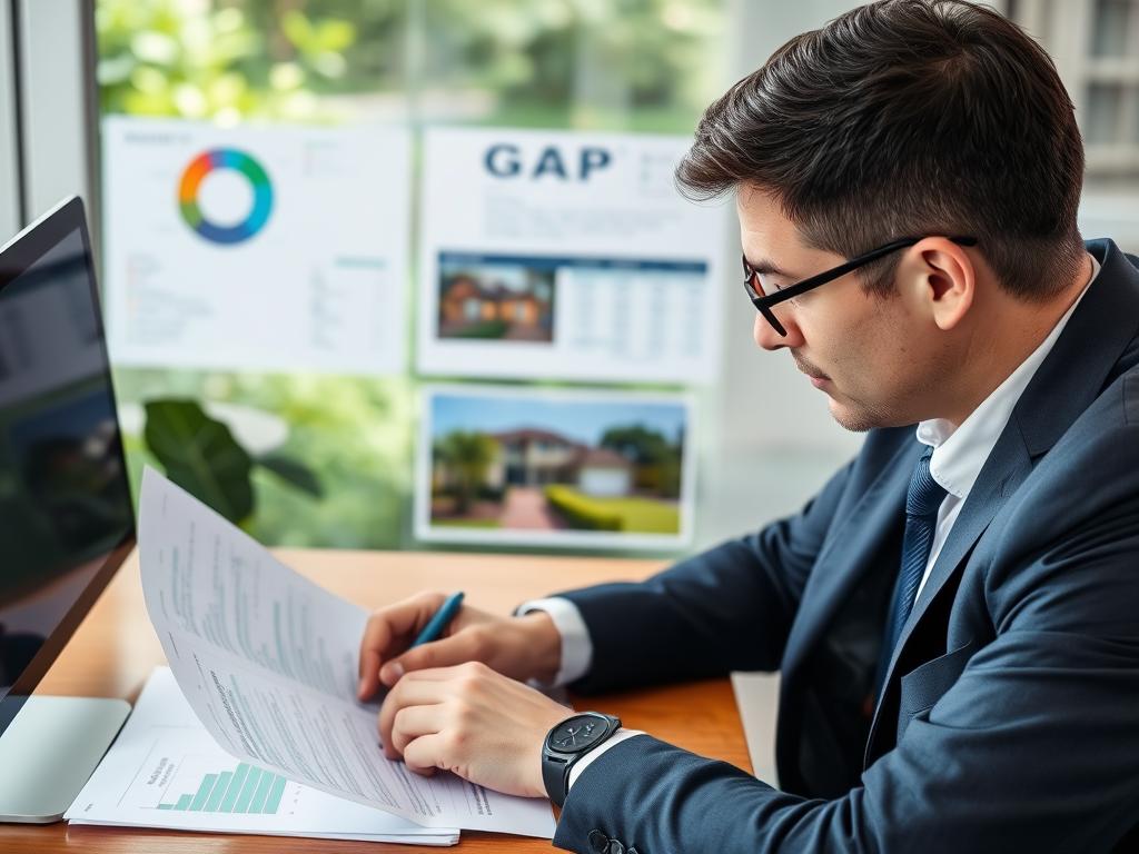 Investor reviewing GAP investment documentation