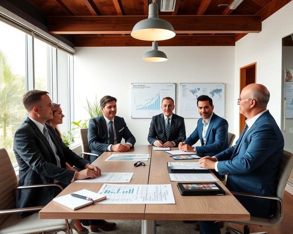 Professional meeting between equity management experts and investors in Costa Rica