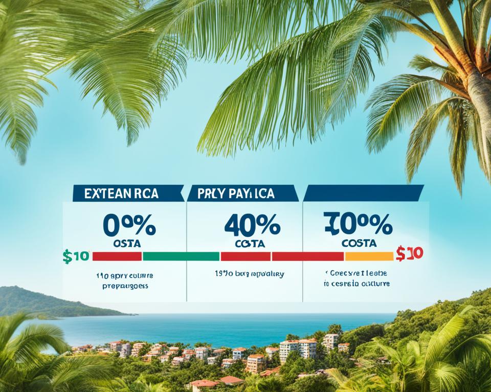 costa rica home down payment percentages